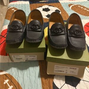 Gucci Kids navy blue Moccasin